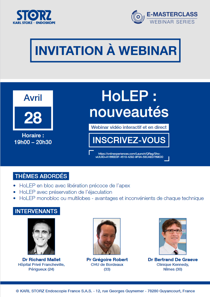 WEBINAR national sur la technique HoLEP